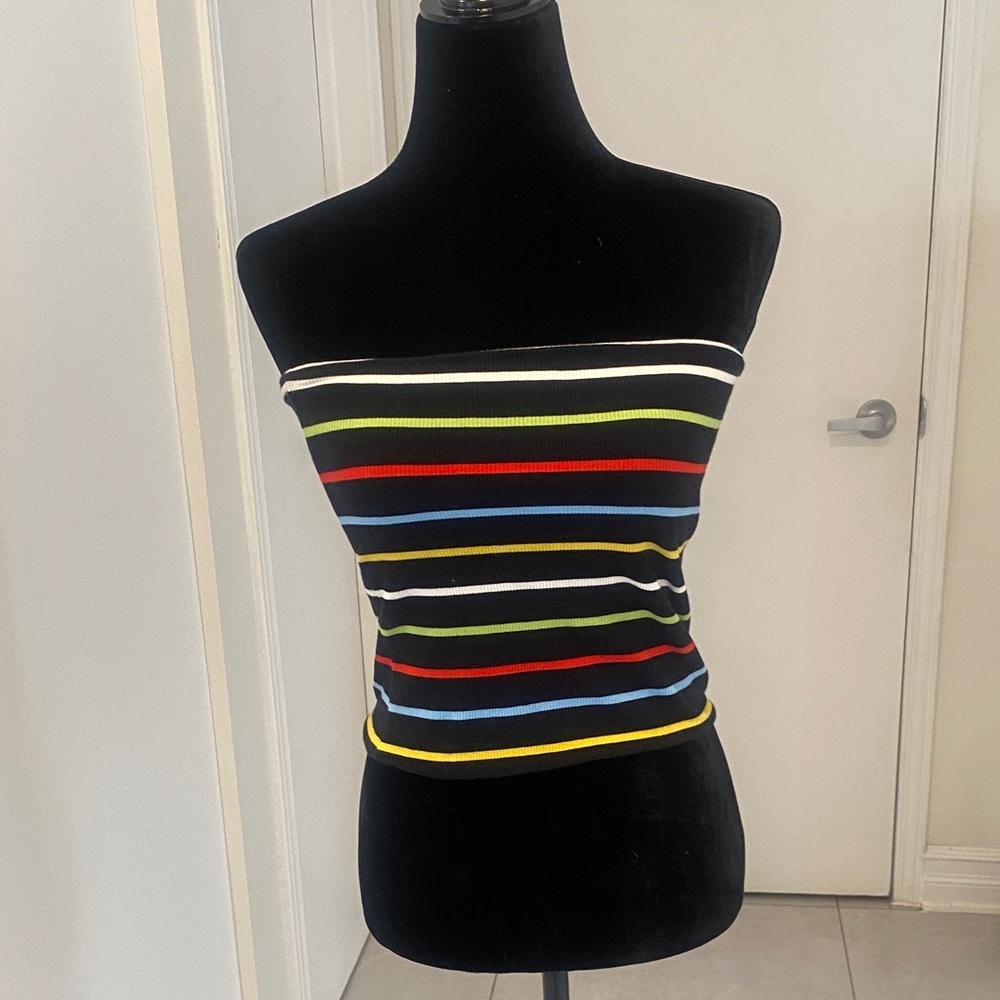 Twik Multicolor Striped Tube/tank Top  good Support Organic Cotton Size Medium